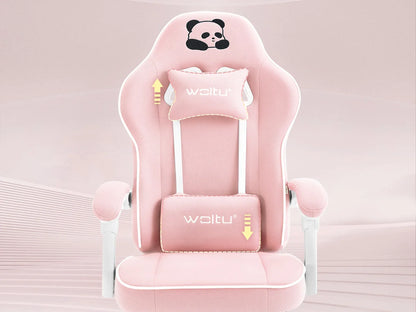 WOLTU Ergonomischer Gaming-Stuhl, Bürostuhl mit hoher Rückenlehne, Drehsessel mit Fußstütze und höhenverstellbarem Computerstuhl für die Lendenwirbelsäule