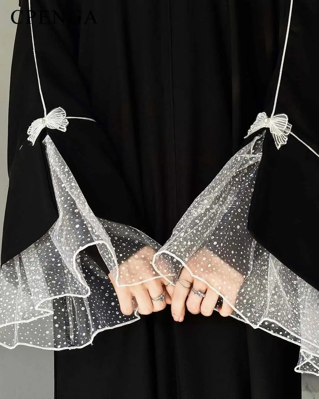 Summer Black Abaya for Muslim Women Elegant Dubai Modest Dress with Lace Sleeves Islamic Vacation Outfit 2025 Turkey Kaftan Robe.