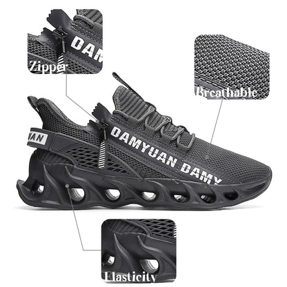 New Spring and Autumn Soft soled Running Men's Mesh Breathable Casual  Sports Shoes Men's Trendy Shoes Lightweight  Sneaker