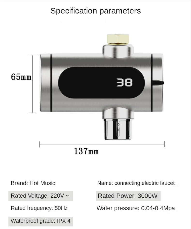 2025 New Kitchen stainless steel electric hot water faucet instant hot heating faucet water heater hot and cold.