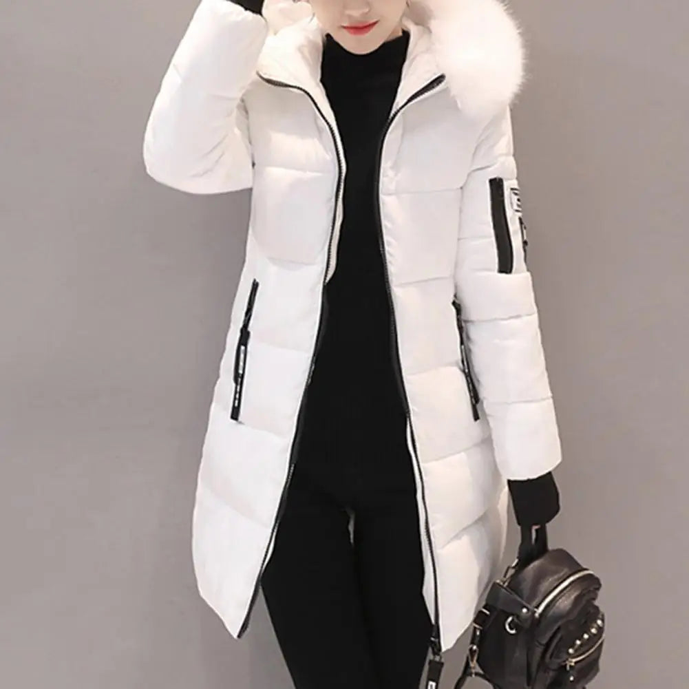 Frauen Winter Jacken Unten Baumwolle Mit Kapuze Tops Große Größe Parkas Mujer Mäntel Langen Mantel Mode Weibliche Pelz Kragen Outfits Neue Jahr.