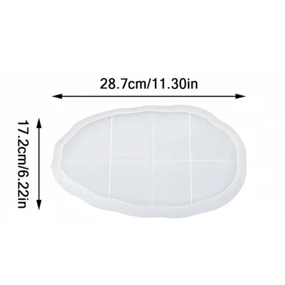 Large Round Tray Silicone Mold Oval Cement Plaster Tray Molds Epoxy Resin Jewelry Display Tray Mould DIY Home Decoration Making.