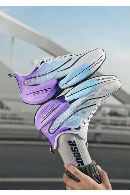 Men's Running Shoes Carbon Plate Racing Marathon Athletic Shoes Cushioned Comfortable Road Sneakers Teenage Training Shoes.