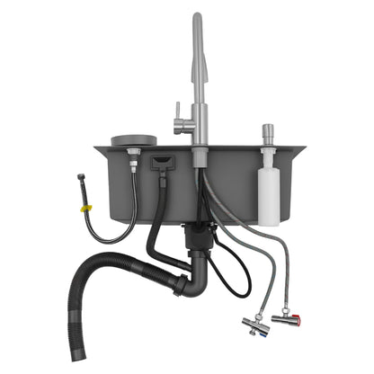 Stainless Steel Multifunctional Sink With Faucet Kitchen Sink Under Table Sink Large Sink