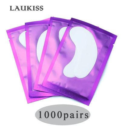 50/500/1000pcs Hydrogel Patches for Eyelashes Building Eyelash Extension Under Eye Pads Lash Stickers Tools Wholesale LAUKISS.