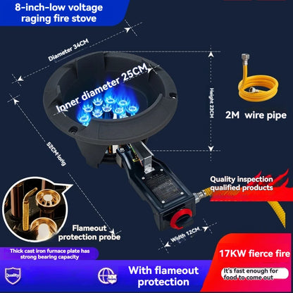 Low-pressure Fierce Fire Stove Single Commercial Gas Stove with Flameout Protection Liquefied Gas Stove Low-pressure.