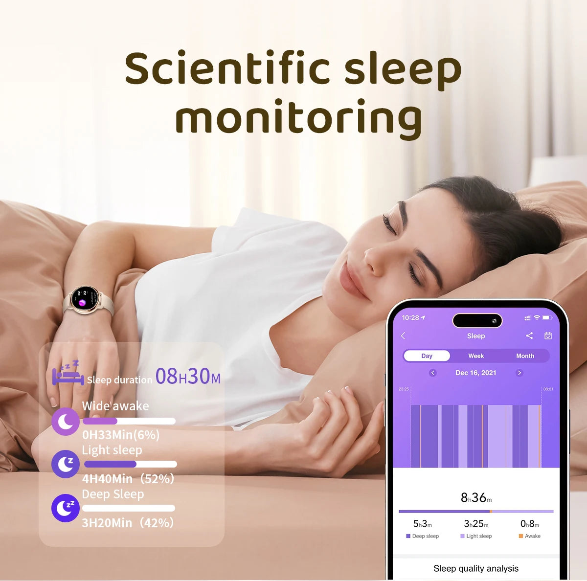 LIGE 2025 New 1.26 inch Screen Smart Watch Women IP68 Waterproof Sports Women’s Health Monitor Watches Bluetooth Call Smartwatch.