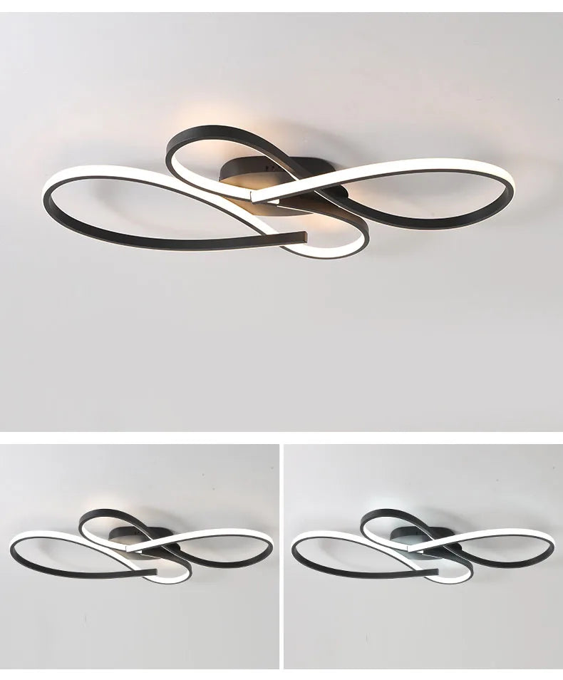 Neue Decke Moderne Kronleuchter Lichter für Wohnzimmer Schlafzimmer Arbeitszimmer Schwarz LED Deckenleuchte für Zimmer Kronleuchter Leuchten.