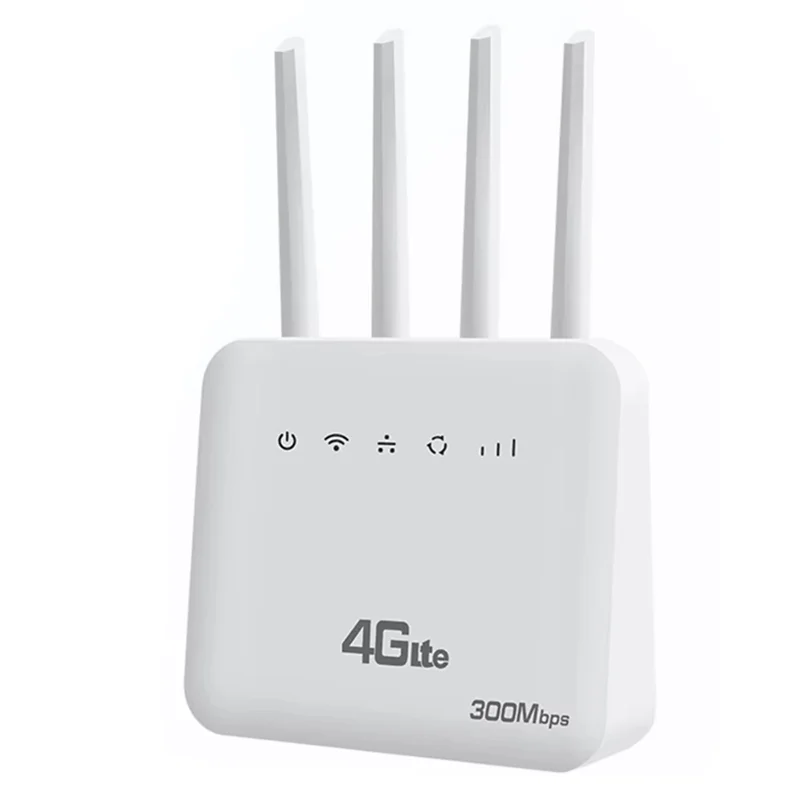 Wifi 6 LTE 4G CPE Router With SIM Slot, Four Antenna Signal Booster, 300Mbps Fast Internet For Europe.