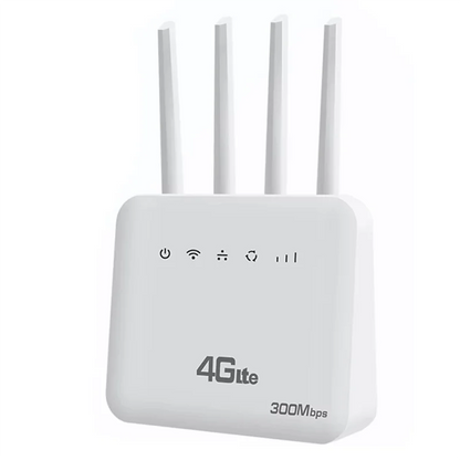 Wifi 6 LTE 4G CPE Router With SIM Slot, Four Antenna Signal Booster, 300Mbps Fast Internet For Europe.