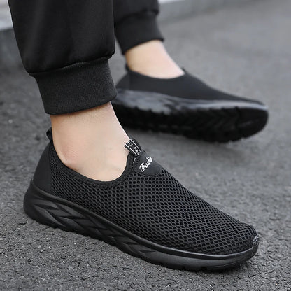 YRZL Sneakers Men Summer Casual Shoes Men Mesh Breathable Outdoor Non Slip Sports Shoes Slip on Loafers for Men Pius Size 39-46