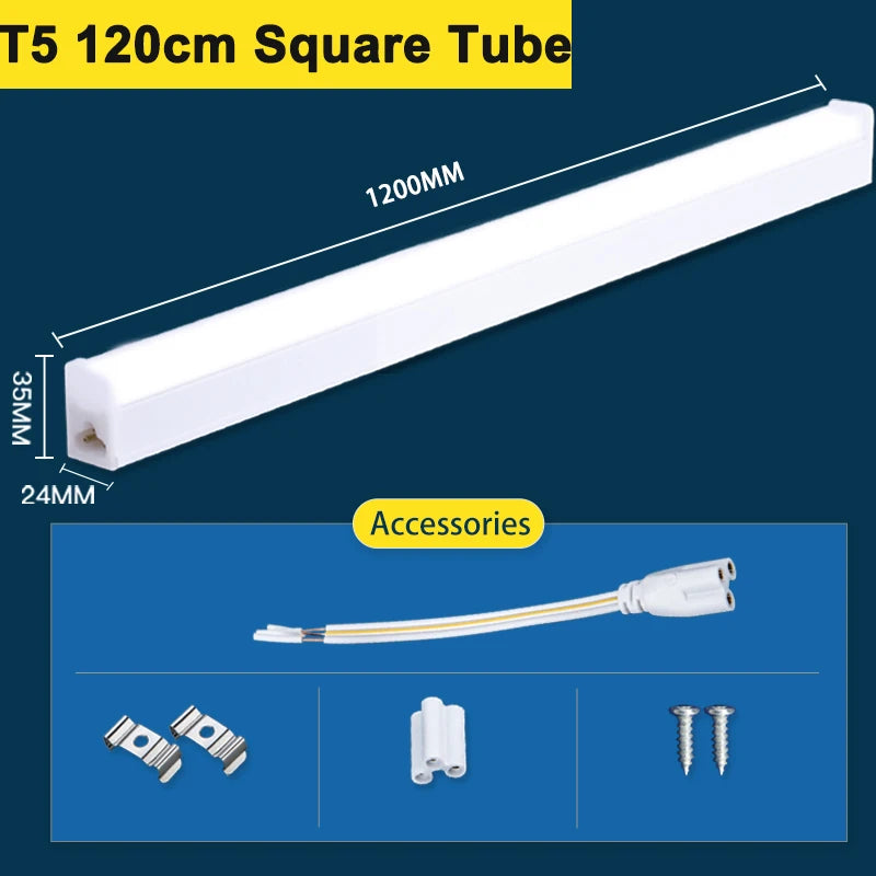 T5 Led Tube Light Bar 180-265V Kitchen Under Cabinet Lamp Connected Closet Lamp Indoor Lighting Fixture For Living Room Bedroom.