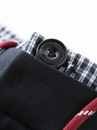 FSLE Double Waist Fake Two-piece Plaid Splicing Drawstring Skirt 2025 Autumn New Style Skirt 25FS13096.