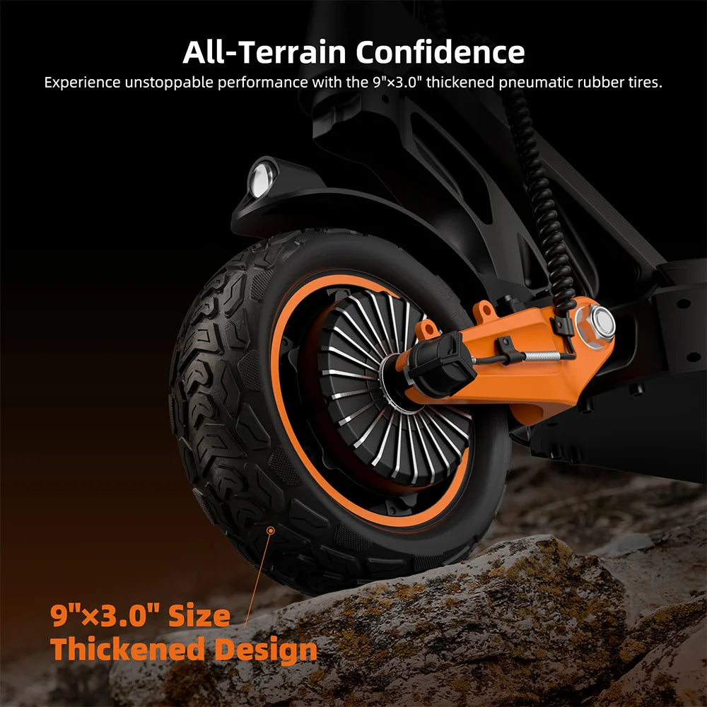 Aumom Electric Scooter, 800W 48V 15.6Ah Battery, 10 inch Tires, 45 km/h Max Speed, 70km Range, Disc Brakes, NFC & Passcode Lock.