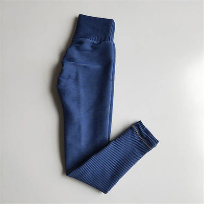 Seamless Leggings Women Running Sport Trousers High Waist Booty Lifting Yoga Pants Gym Fitness Jogging Workout Stripe Tights.