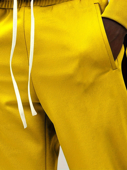 2025 Europe and the United States Spring and Autumn Outdoor New Leisure Men's Sports Suit Color Contrast Outdoor Men's 2 Pieces.