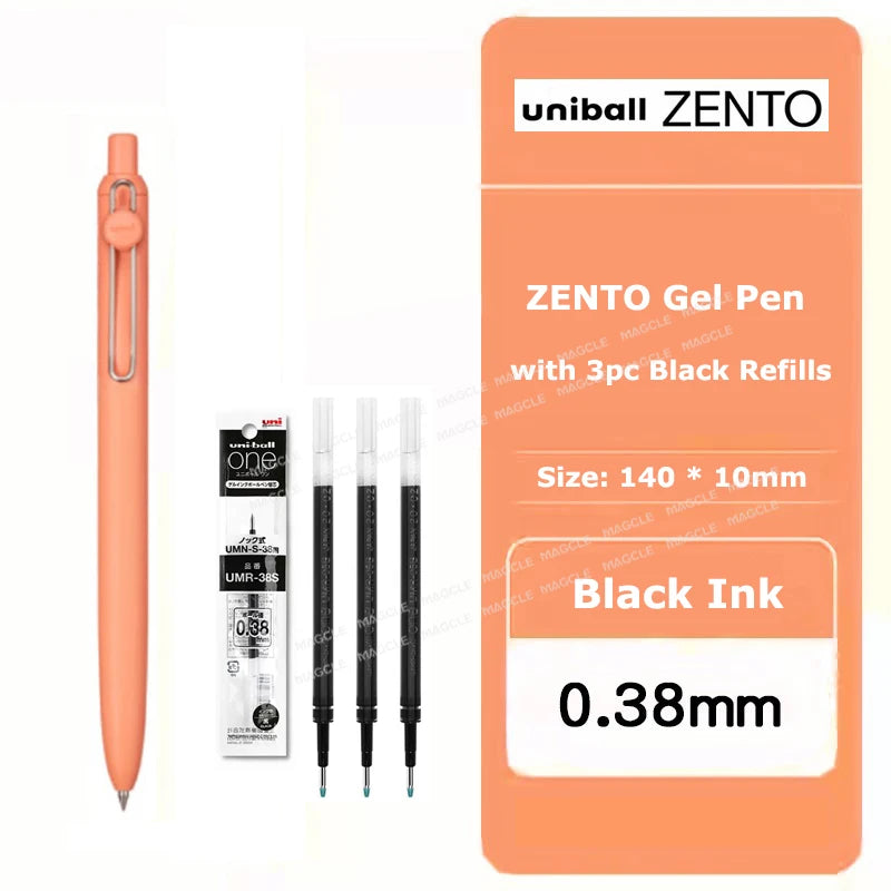 Uniball ZENTO Standard 0,38/0,5 mm Gelschreiber, wasserbasierte, glatte Schreibroller, passend für verschiedene Anlässe, Schreibwaren