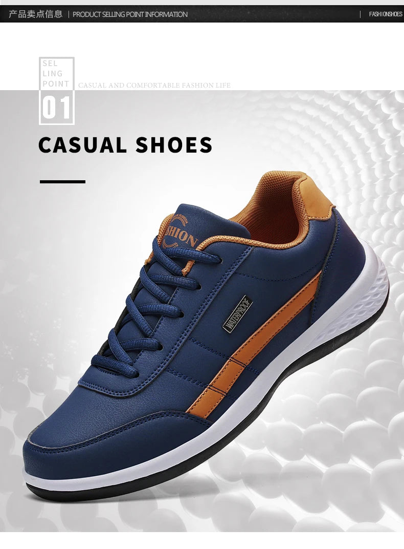 Pu Leder Männer Schuhe Turnschuhe Trend Casual Atmungsaktive Freizeit Männlichen Turnschuhe Nicht-Slip Schuhe Vulkanisierte Schuhe Tenis Masculino.