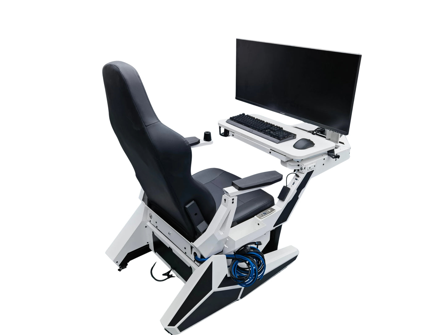 EASE POD PRO Günstiger, bequemer Computer-Cockpit-Zero-Gravity-Stuhl, ergonomischer Stuhl, Arbeitsplatz für 1–2 Monitore