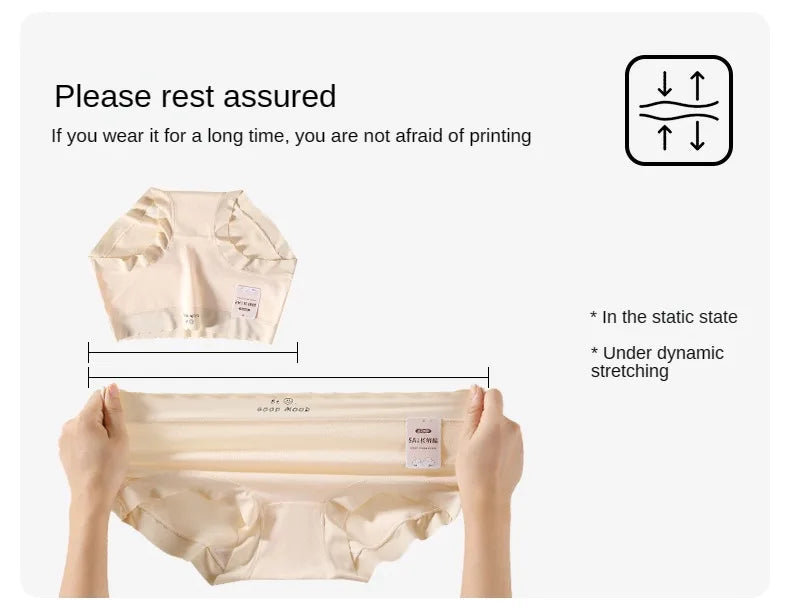 3PCS Female Underwear Antibacterial Pure Cotton Sexy Mid-rise Cotton Panties Woman Traceless Fashions Women's Intimate Intimates.