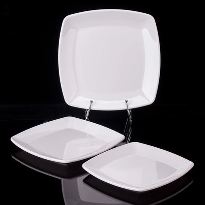 Square Melamine Dinner Plate Buffet Fast Food Trays Dishes Table Tableware Services Menu Plate Hotel Deep Side Dish Dinnerware.