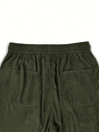 Corduroy pants men clothing Sweatpants Loose-Fit Casual Pants man baggy hosen Regular Length Trousers men cargo pants women