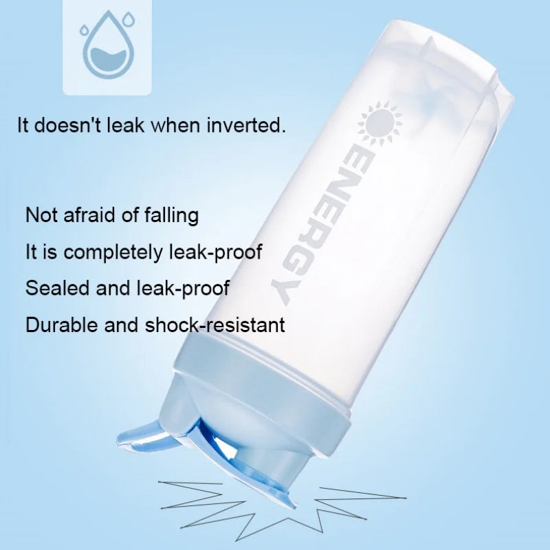 Summer Large-capacity Shaker Cup Outdoor Fitness Milkshake Cup Student Sports Portable Stirring Ball Shock-resistant with Scale.