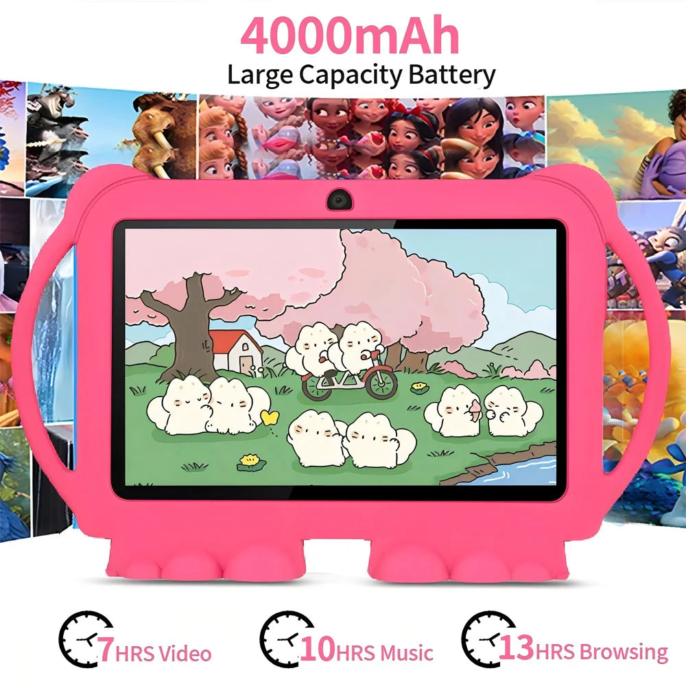 2025 New 7 Inch 5G WIFI Children's Tablet 4GB RAM 64GB ROM Portable Mini Tablet Quad Core Dual Camera 4000mAh Android 13.