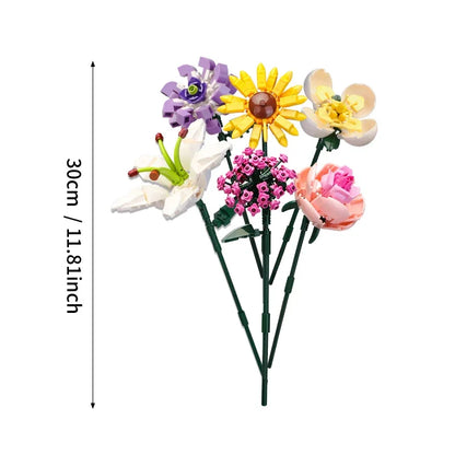 Small Bricks Flower Tree Building Block Kit DIY Home decoration Potted Plant Flower Botanical Construction Toy Girl Gift