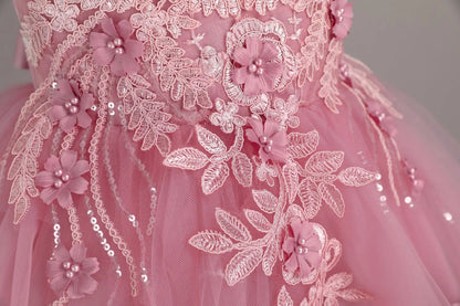 Neue Kinder kleid Spitze Blume Hochzeits kleid weibliche Klavier Performance Kleid Halloween Leistung kurze Mädchen Kleidung.