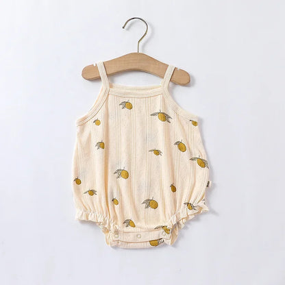 0-24m Neugeborenes Kind Baby Stram pler Mädchen Jungen Sommerkleid ung ärmel los schulter frei Overall niedlichen süßen Bodysuit Outfit.