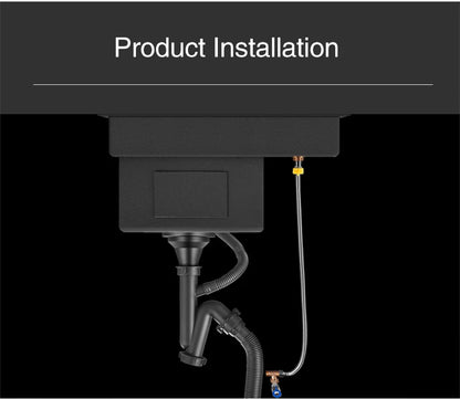 Nanometer Hidden Bar Island kitchen Sink 304 Stainless Steel Flip Cover Hidden Handmade Small Size kitchen Sinks With Cup Rinser