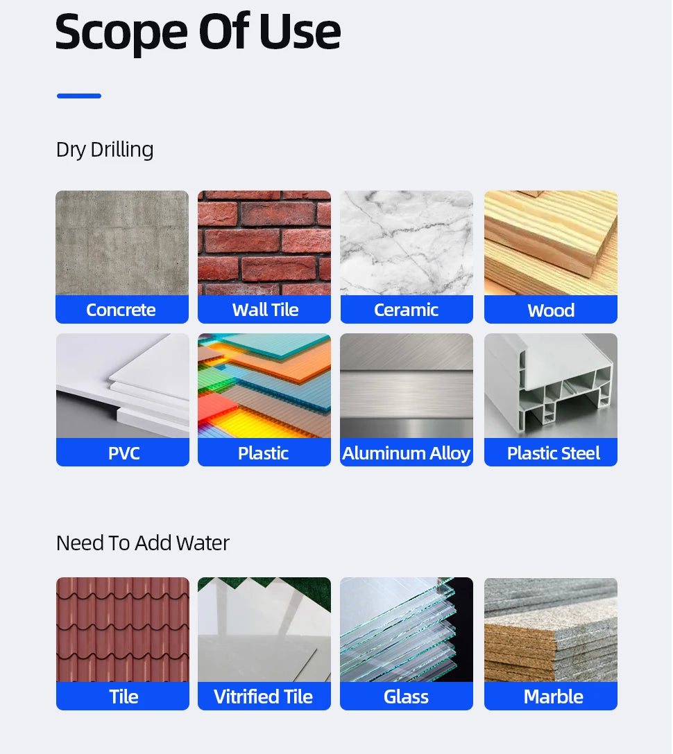 Kreuz-Sechskant-Fliesenbohrer für Glas, Beton, Keramikfliesen, Lochöffner, Tunstenkarbid, Hartmetall-Bits-Set, Werkzeuge, 3, 4, 5, 6, 8, 10, 12 mm