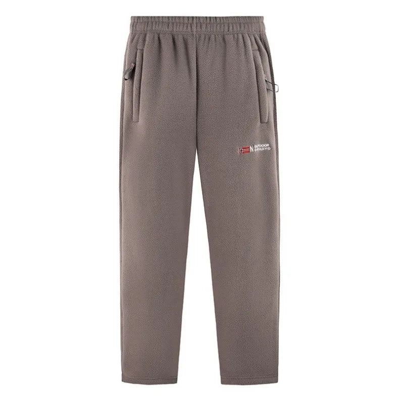 Men's Polar Fleece Pants Winter Thicken Warm Casual Fleece-Lined Jogging Sweatpants Men Loose Oversized Straight Trousers Male.