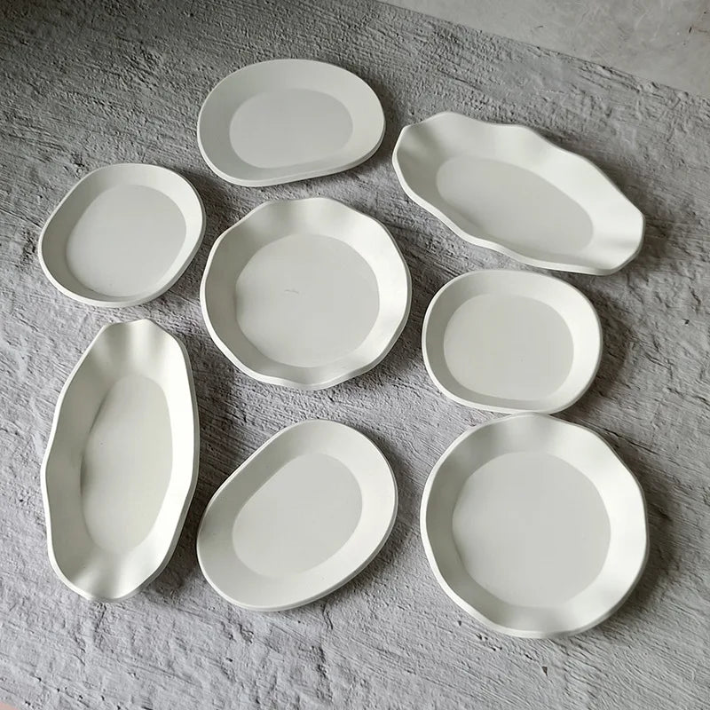 Storage Tray Clay Silicone Molds DIY Jewelry Display Holder Epoxy Resin Molds Oval Candle Cup Coaster Gypsum Plsater Mould.