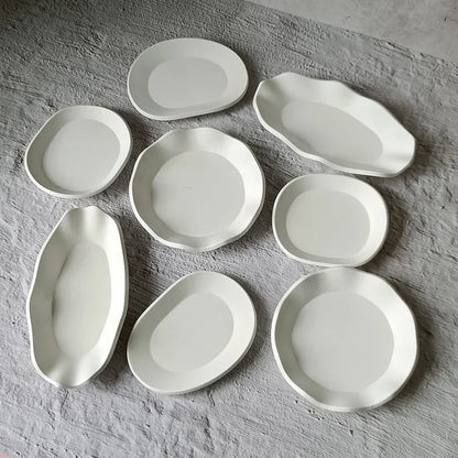 Storage Tray Clay Silicone Molds DIY Jewelry Display Holder Epoxy Resin Molds Oval Candle Cup Coaster Gypsum Plsater Mould.