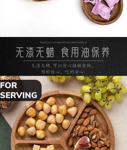 Acacia Wood Japanese Style Plates High Aesthetic Value Plates Creative Home Tableware Plates.