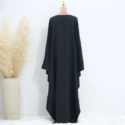 Ramadan Eid Dubai Linen Khimar Abaya Damen Muslim Maxi Dress Kebaya Kaftan Abayas For Women Caftan Robe Femme Musulmane Vestidos