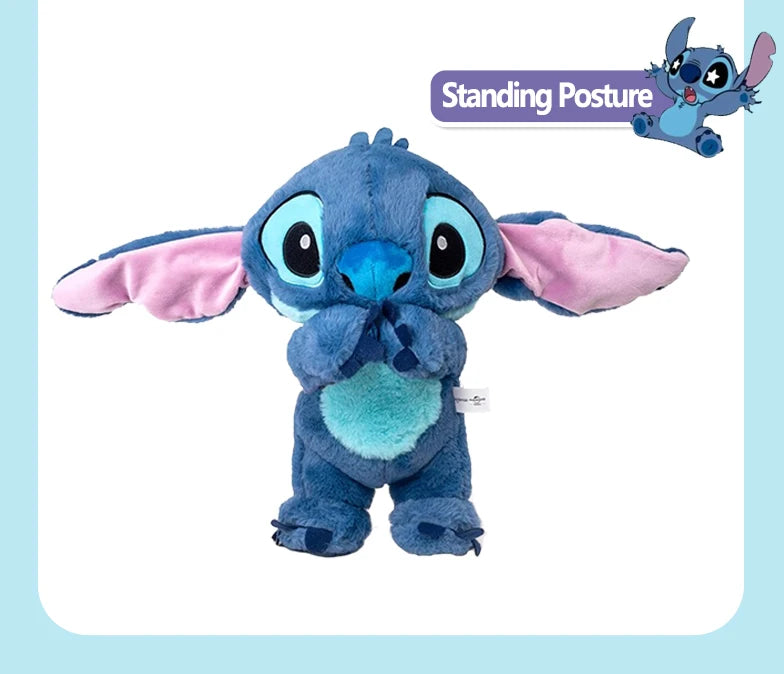 Genuine Disney Kawaii Stitch Stuffed Toys Cartoon&Cute Lilo&Stitch Plush Dolls Throw Pillow BirthdayGift For Kids Boy Girlfriend.