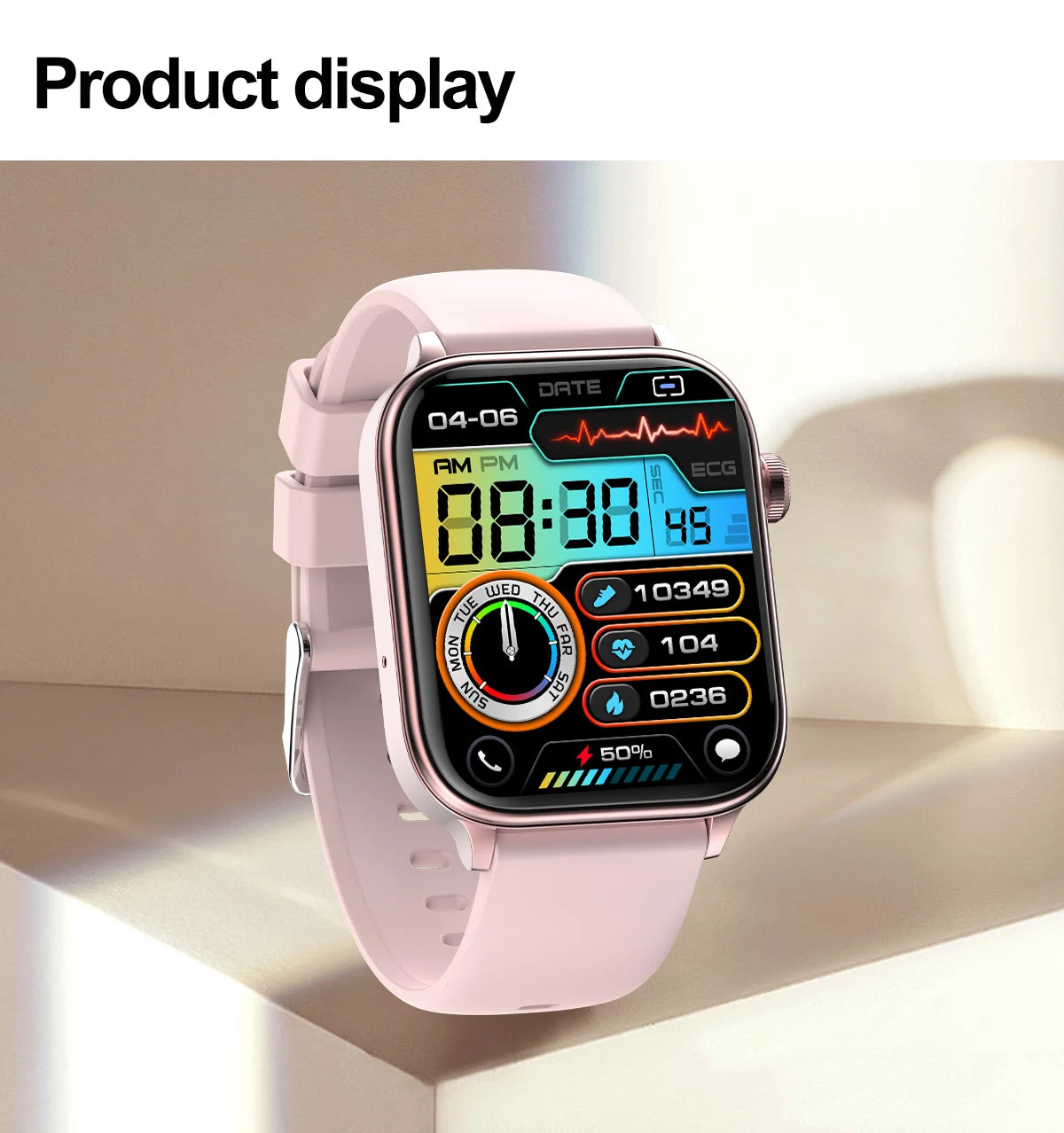 2025 New ECG+PPG Smart Watch Women Heart Rate Blood Lipid Uric Acid Women Menstrual Health Tracker Smartwatches For Android iOS