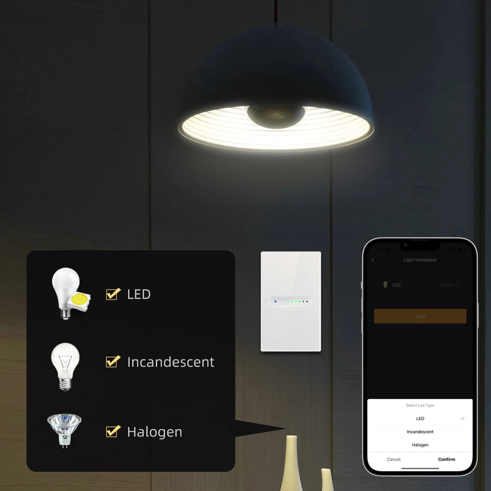 AVATTO Tuya WiFi/ZigBee 1/2 Gang Dimmer Licht Schalter Touch Panel APP Fernbedienung Smart Dimmer Schalter Für Alexa google Hause.