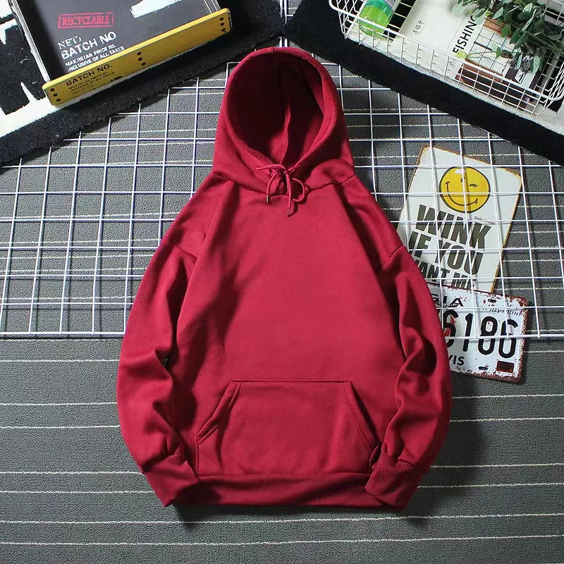 Blank Fleece Fashion Hoodies Männer Pull Over Großhandel Kapuzenpullover Unisex Günstiger fester Hoodie in großen Mengen Sudaderas Con Capucha.
