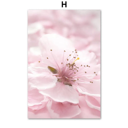 Pink Cherry Blossom Tulip Bicycle Flower Nordic Posters Ferris Wheel Wall Art Print Canvas Painting Living Room Home Decoration