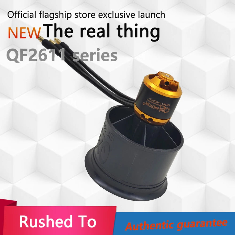 QX-MOTOR 50mm EDF Ducted fan 12 blades CW CCW QF2611 3300/4000/4600/5000KV Brushless motor For FMS freewing RC toy.