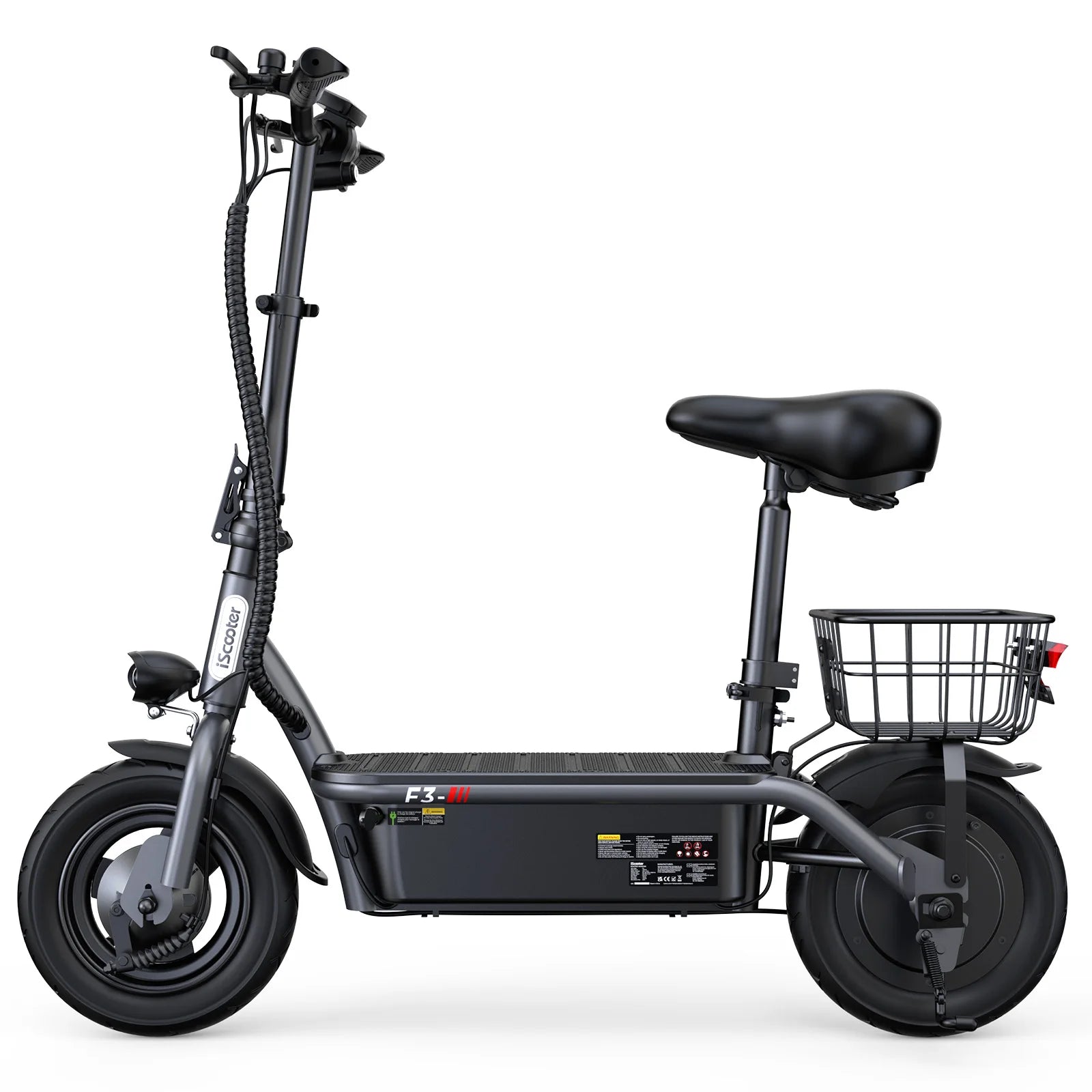 ISCOOTER F3 Adult Electric Scooter 1000W motor E-Scooter 48V13AH 10" Inflatable road Tires Foldable EScooter.