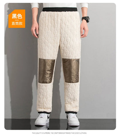 M-8XL Men's Down Pants Plus Size Winter Three-layer Windproof and Waterproof Large Size Plus Velvet Thick Warm Casual Joggers