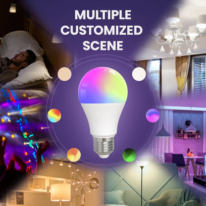 MOES Smart Bluetooth Led-lampe Dimmbare Licht lampe 9W E27 TUYA Lampen Party Licht Farbe Einstellbare Dimmer Alexa google stimme.