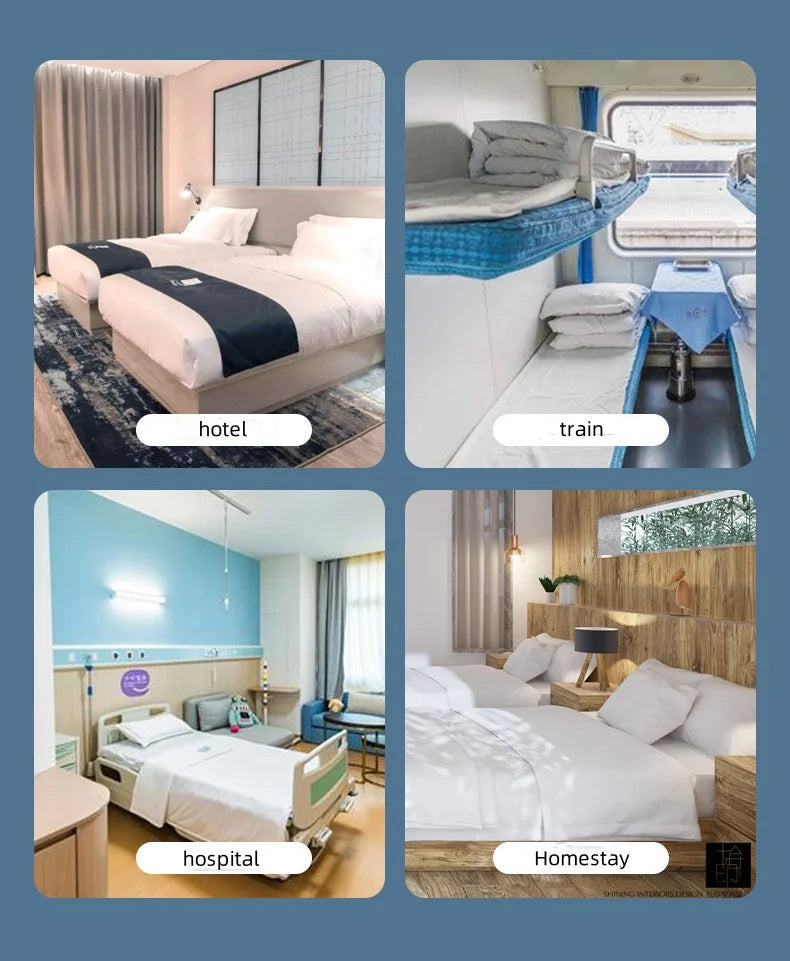 4pcs Set - Double - Disposable Bedding, Including Duvet Cover, Sheets, And Pillowcases*2 - Suitable for Travel, Hotels, Trains.