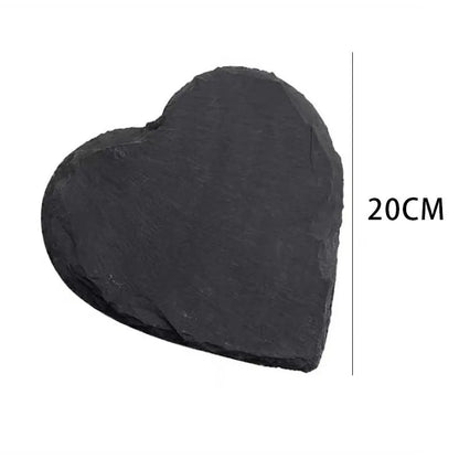 Japanese And Korean Style SLATE Plate Dessert Sushi Flat Western Food Black SLATE Plate Tableware.