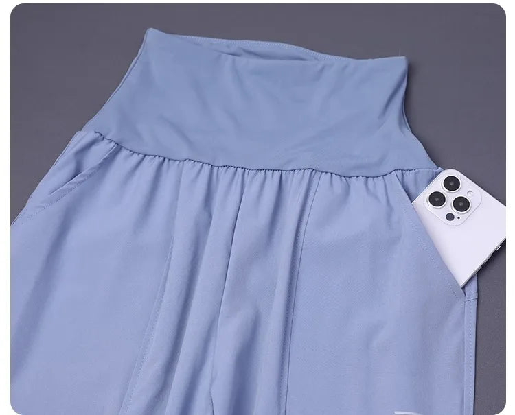 Damen-Fitness-Yogahose mit hoher Taille und Tasche, lockere Bündchen, Knöchel, Workout, Laufen, Training, Sport, Jogginghose, schnell trocknende Haremshose.